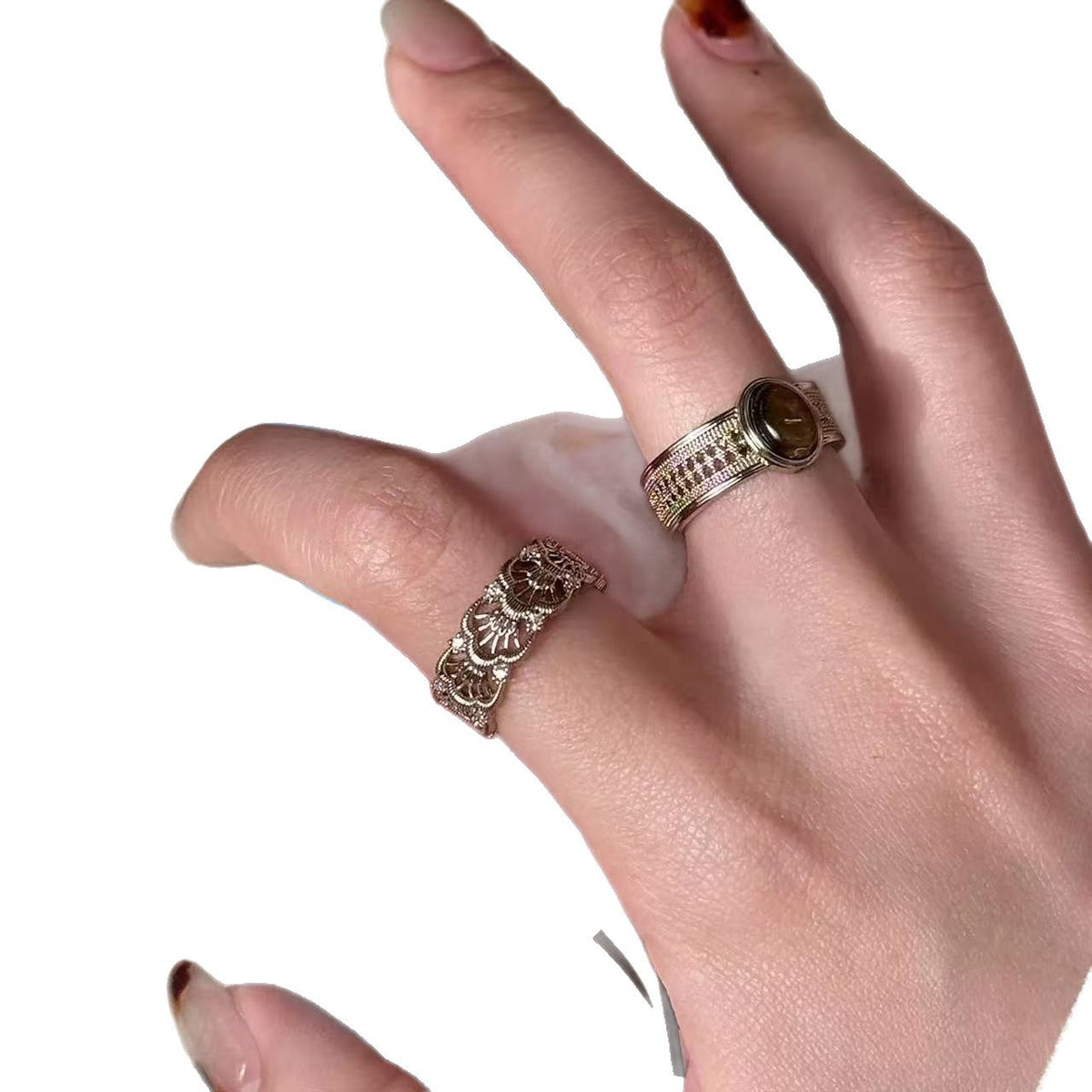 Women's Hollow Carved For High-grade Design Exquisite Index Ring