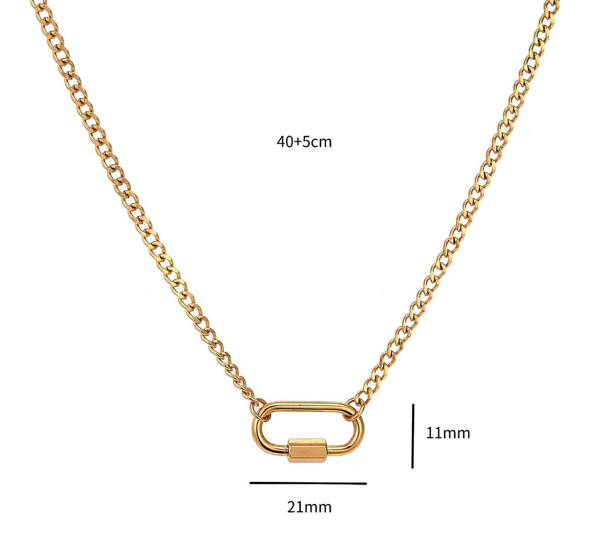 Everyday Fashion Daily Necessities Series Vacuum Electroplating Gold Protection In Necklace