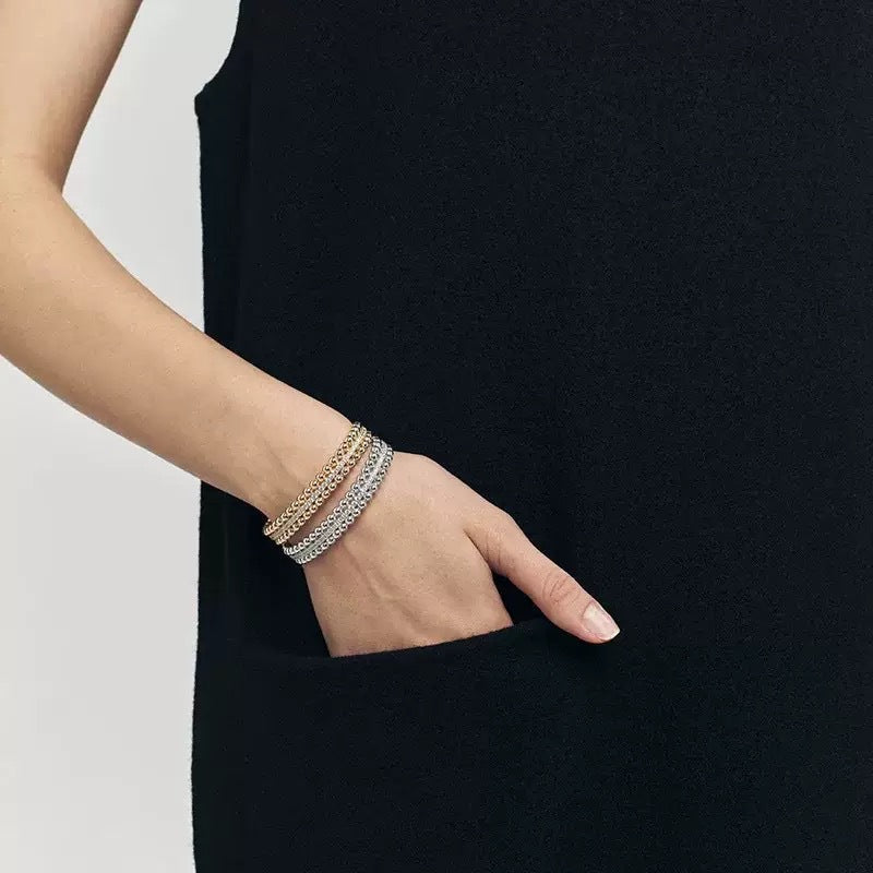 Minimalist Geometric Beads Zircon Opening Female Light Luxury Bracelet