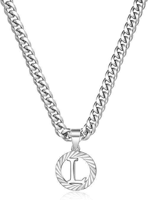 Men's Style White Gold Color Cuban Link Chain Necklaces