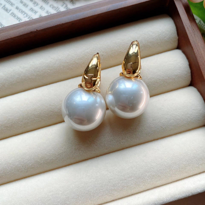 Mermaid Pearl French Style Geometric Light Luxury Earrings