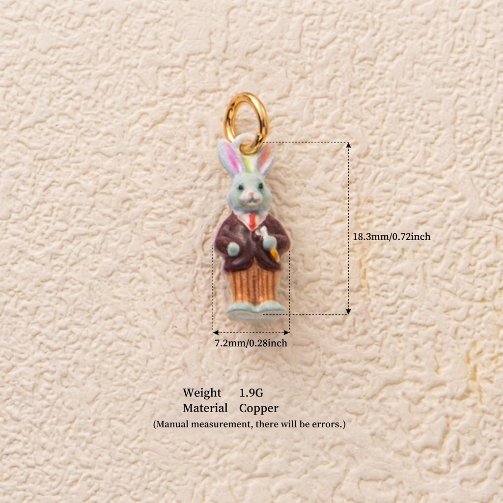 Cartoon Little Animal Piggy Chef Lion Teacher Pendant