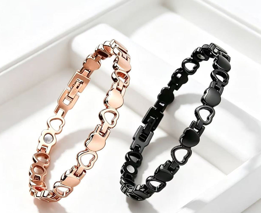 Women's Magnet Affordable Luxury Fashion Clover Alloy Diamond Single Bracelet