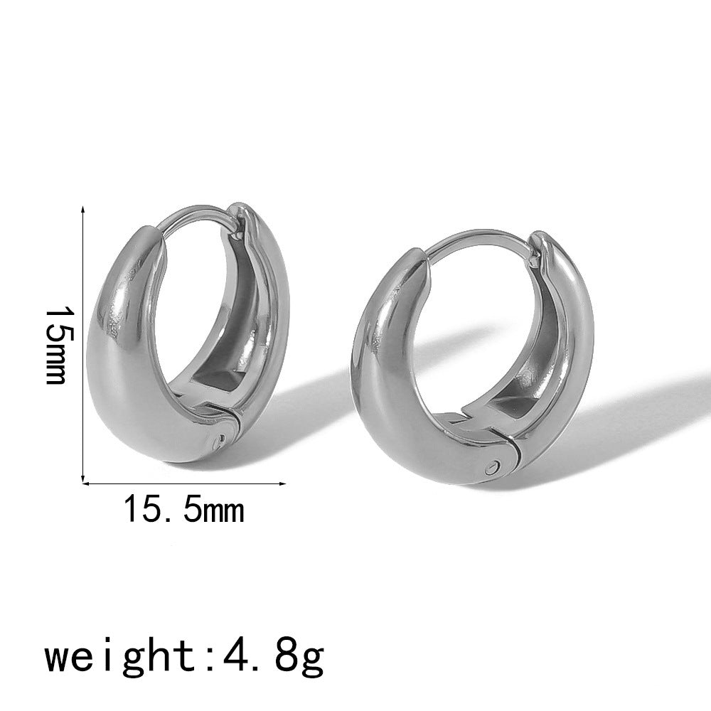 Stainless Steel Fashion High-grade Ear Buckle Stud Earrings