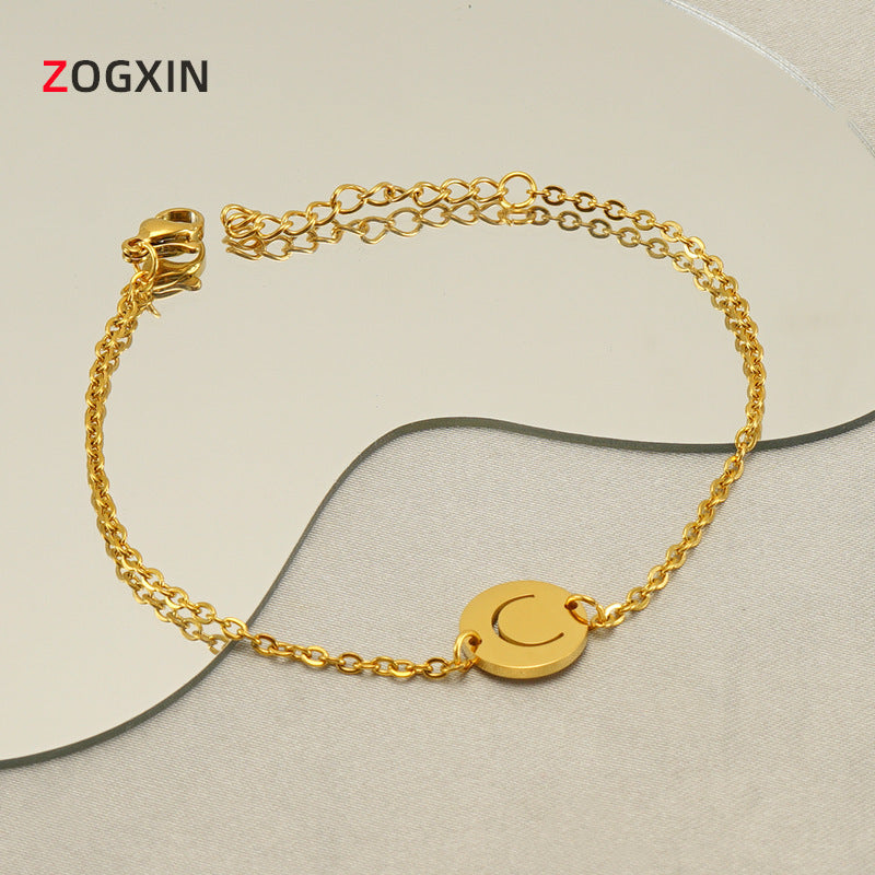 Titanium Steel Letter Female Fashion Personality Bracelets