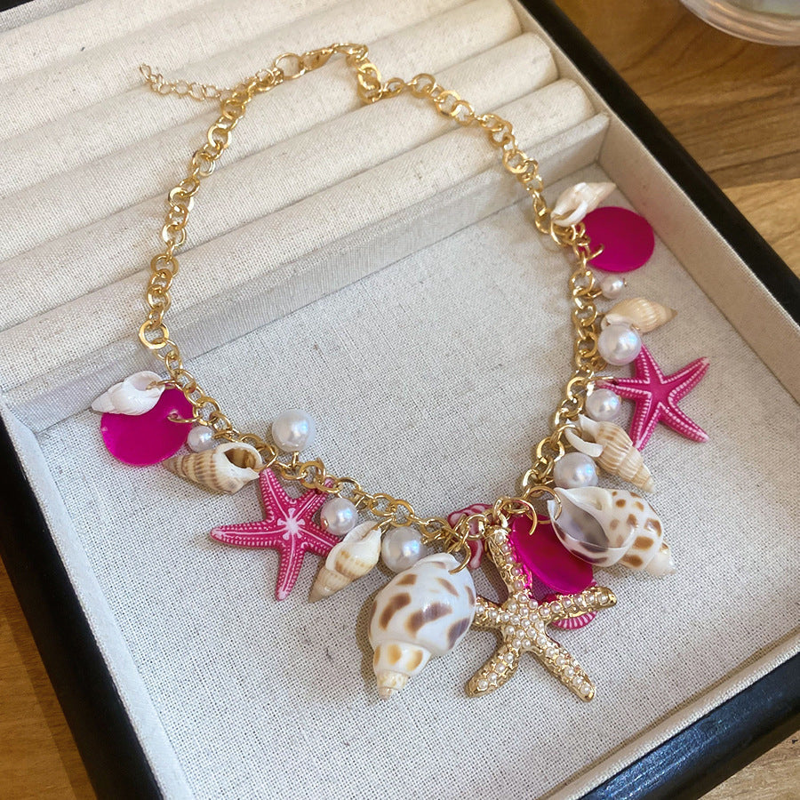 Women's Pearl Shell High-grade Light Luxury Minority Clavicle Necklace