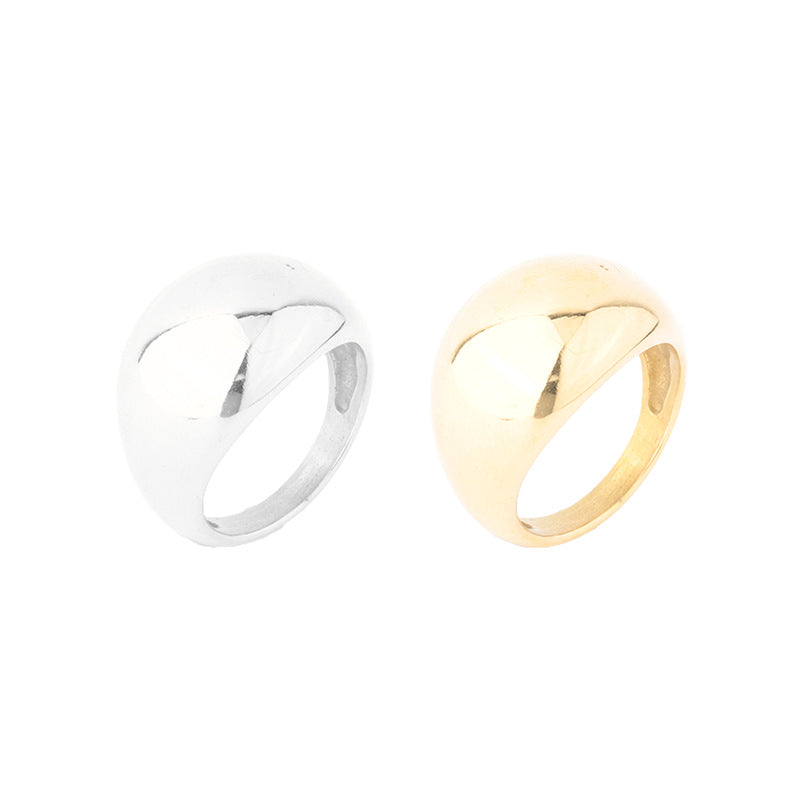 Oval Niche Titanium Steel Index Finger Can't Stop Color Female Ring