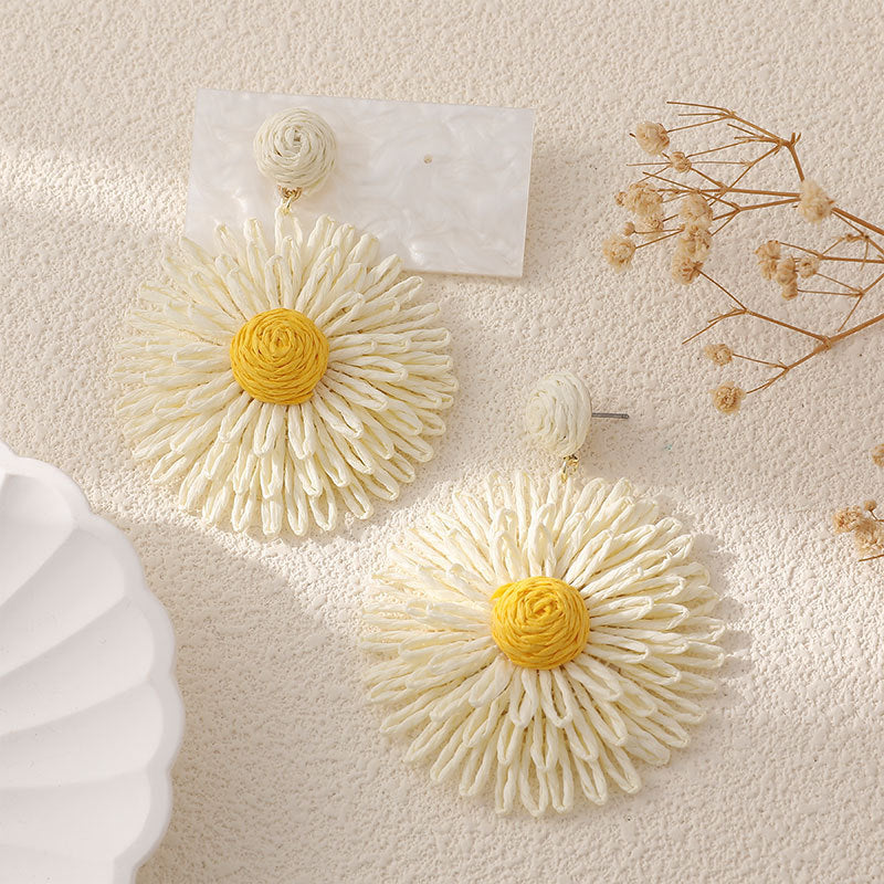 High-grade Hand-woven Raffia Fashion Trip Shoot Rings