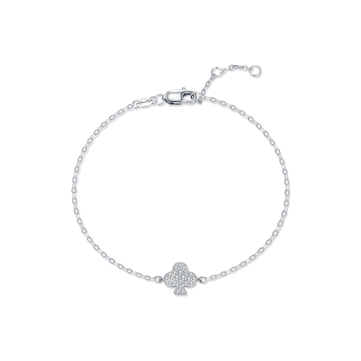 Floral-Inspired Sterling Silver Bracelet with D-Color VVS1 Moissanite Accents for Women