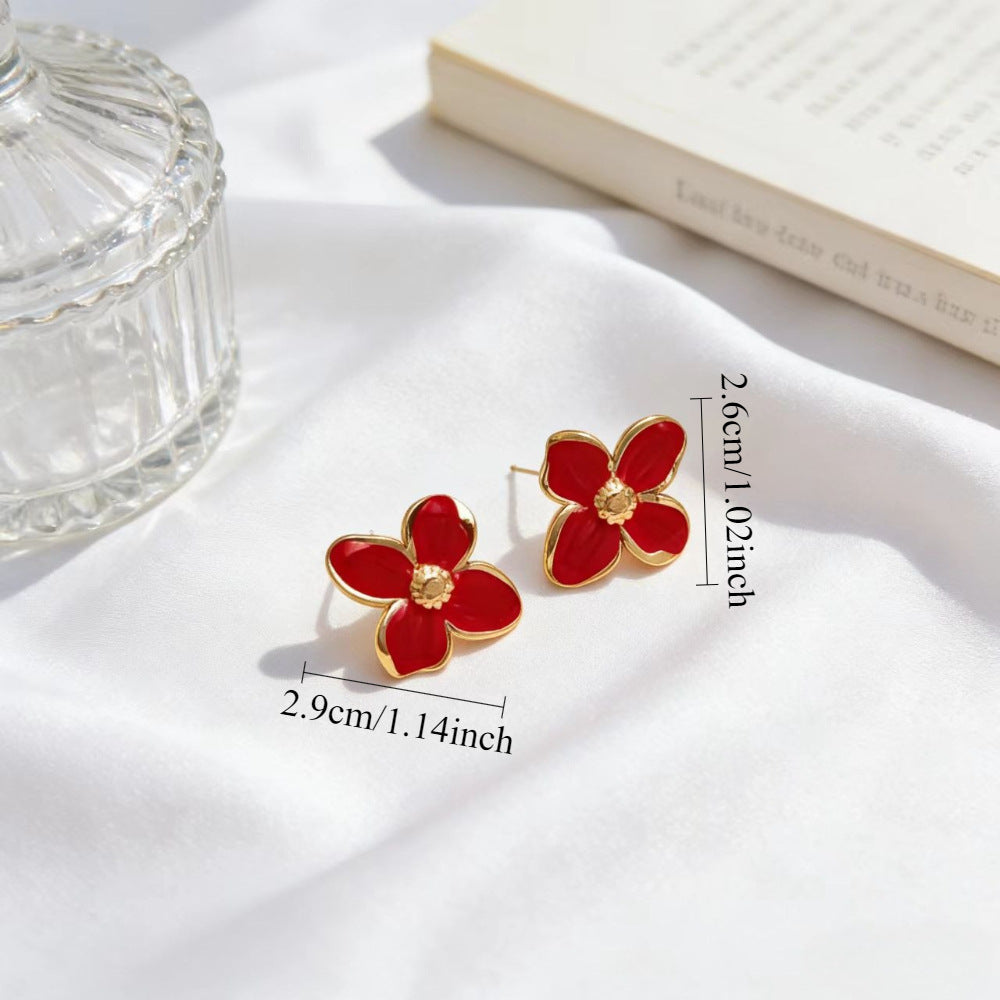 Women's Niche High Sense Golden Light Luxury Temperament Stud Earrings