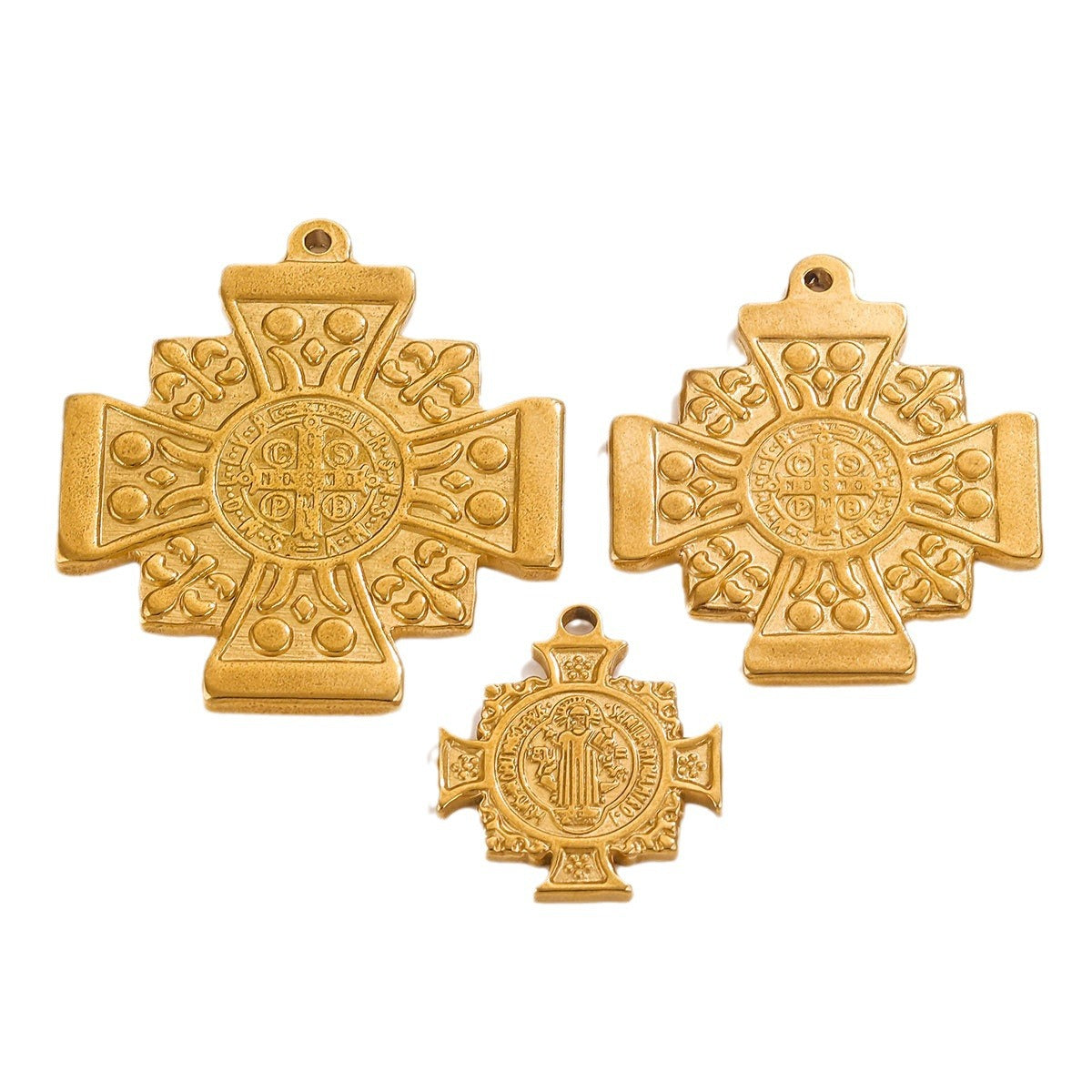 Steel Personality Design Cross Queen French Pendants