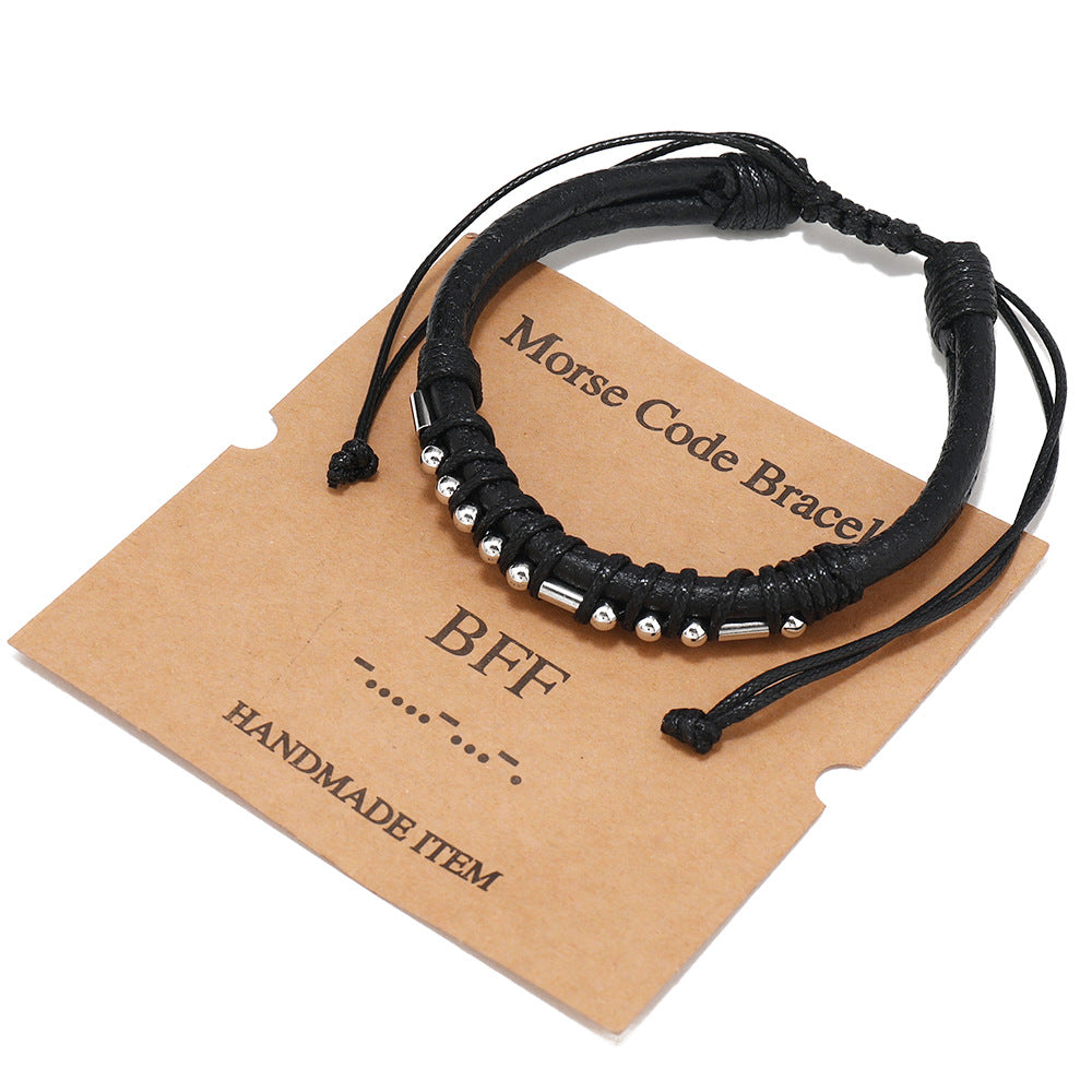 Men's Moss Password Stainless Steel Simple Retro Bracelets