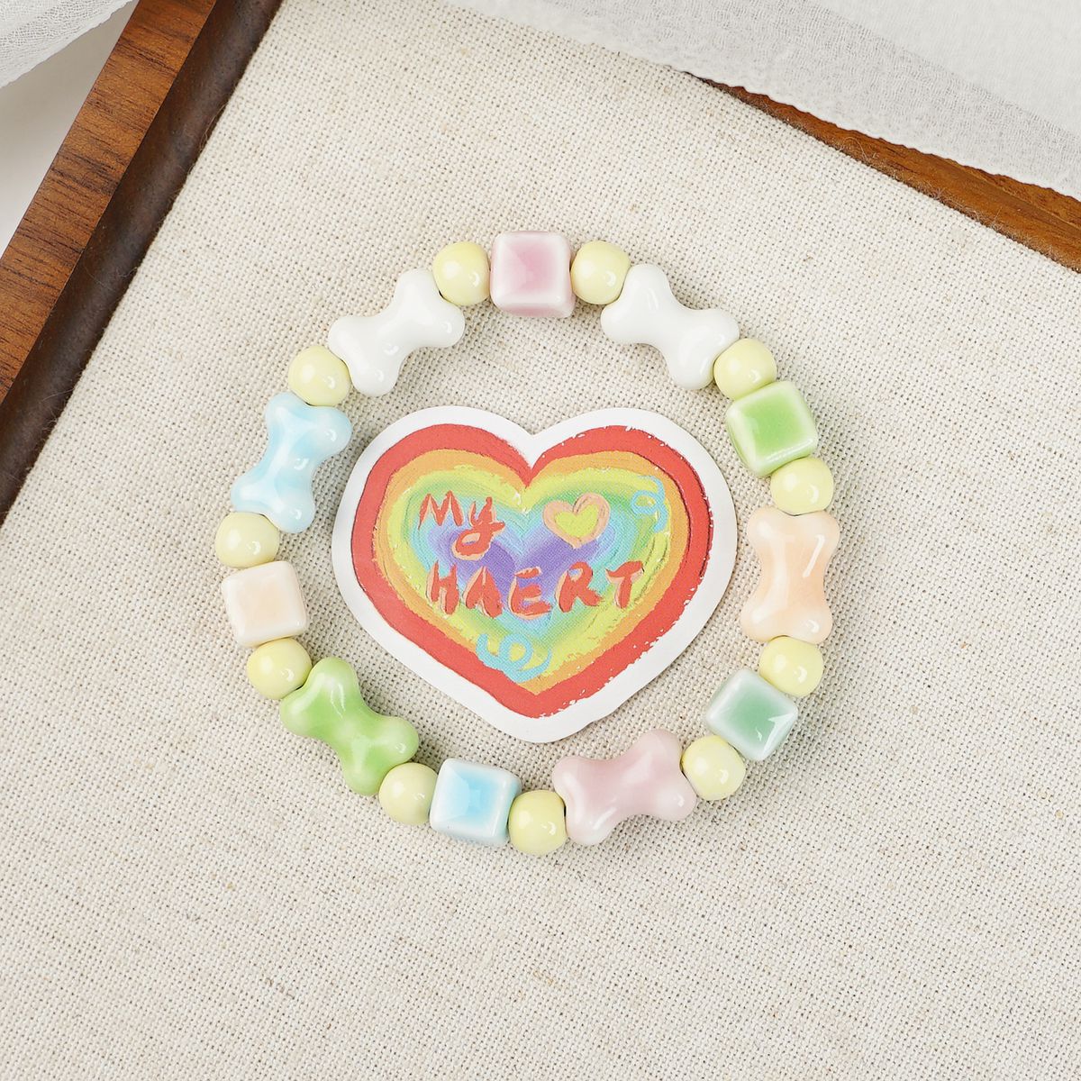 Ceramic Painted Pottery Beads Female Literary Bracelet