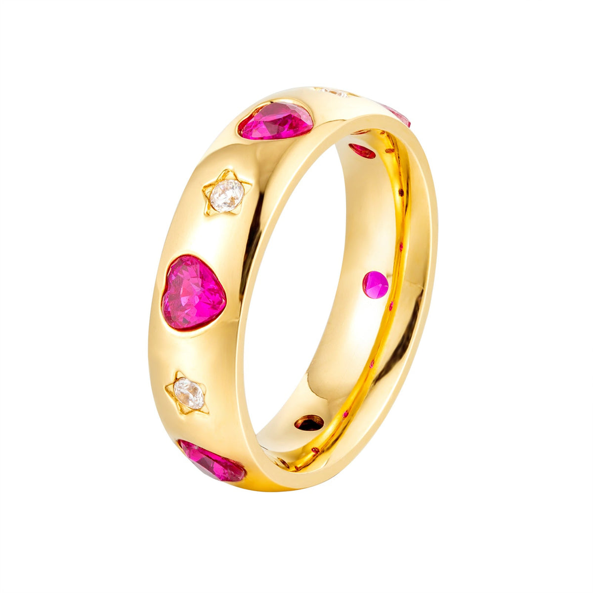 Star Zircon Advanced Affordable Luxury Fashion Niche Titanium Steel Ring