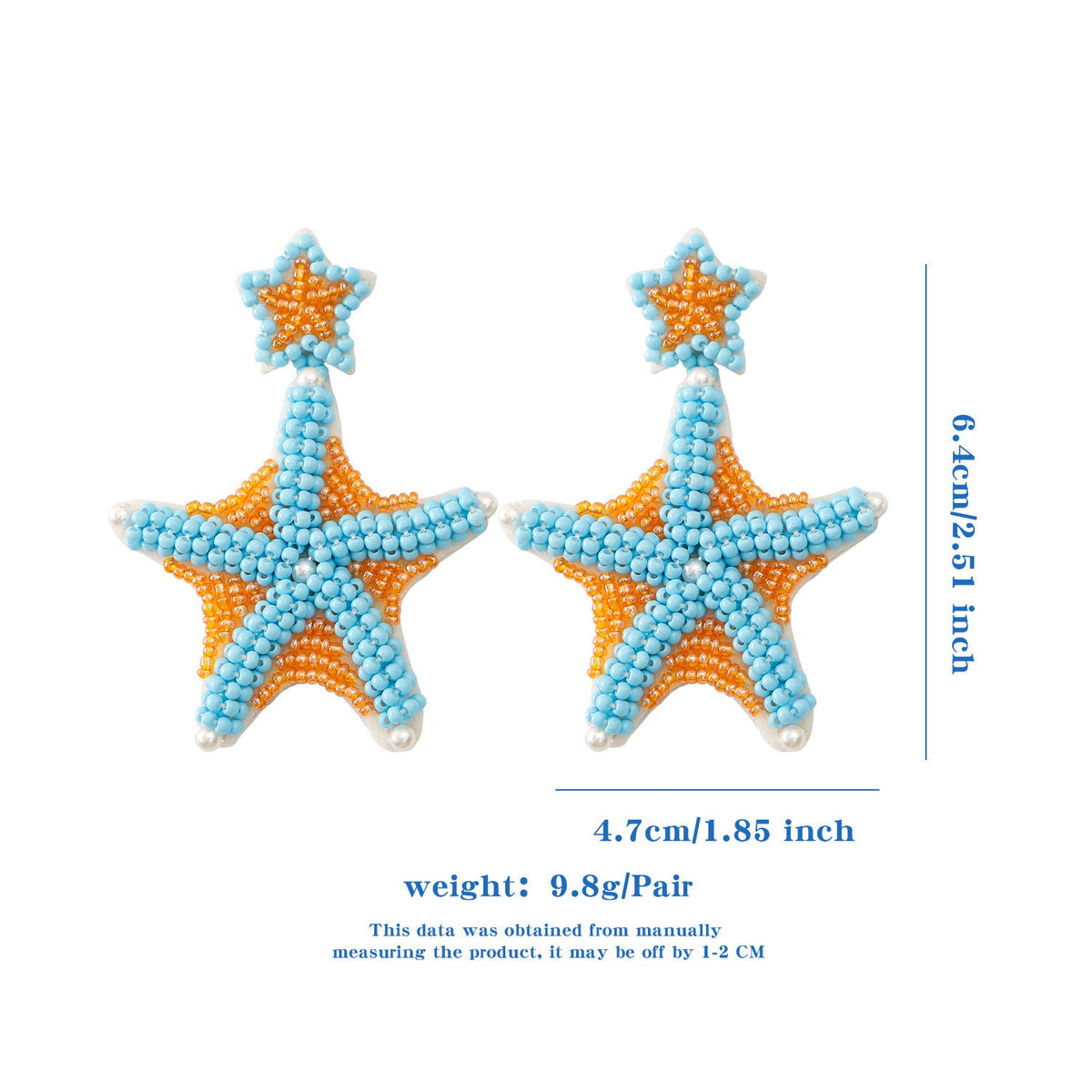 Vacation Style Handmade Beaded Bohemian Cute Cartoon Dolphin Earrings