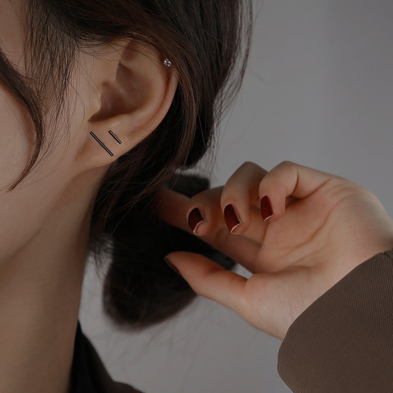 Trendy Sterling Sier Ear Simple Cold Style Female Commuter Rings