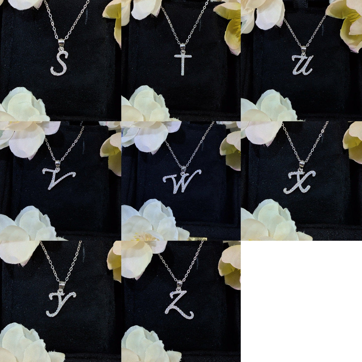 Personalized Alphabet Pendant Necklace — D-Color VVS1 Moissanite Accent on 925 Sterling Silver Chain