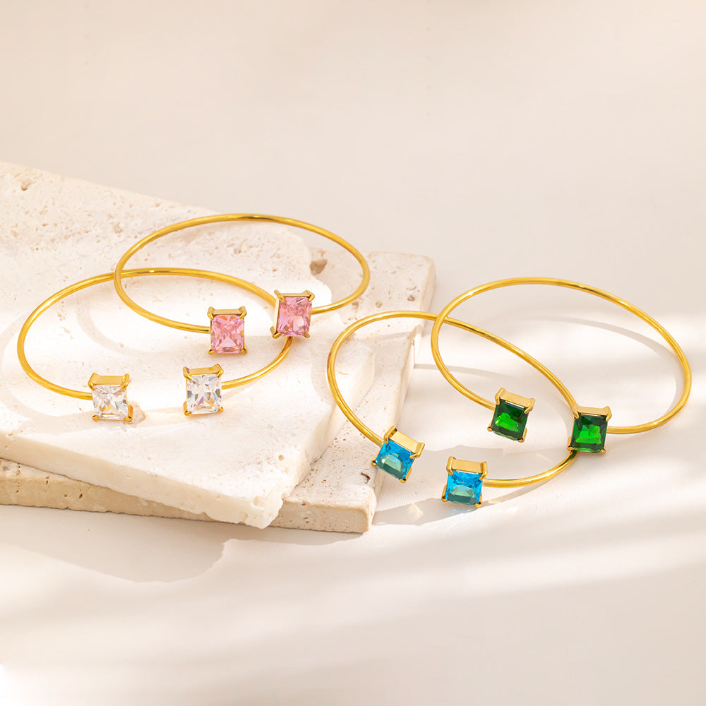 Female Fashion Design Sense Color Square Bracelets