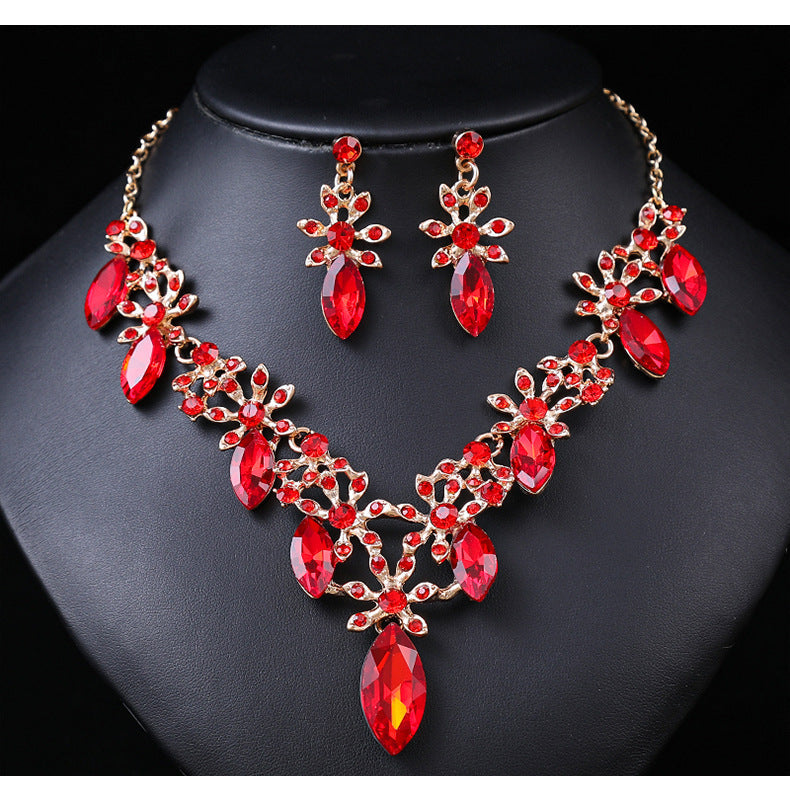 Women's Source High Profile Retro Luxury Crystal Banquet Formal Dress Necklaces
