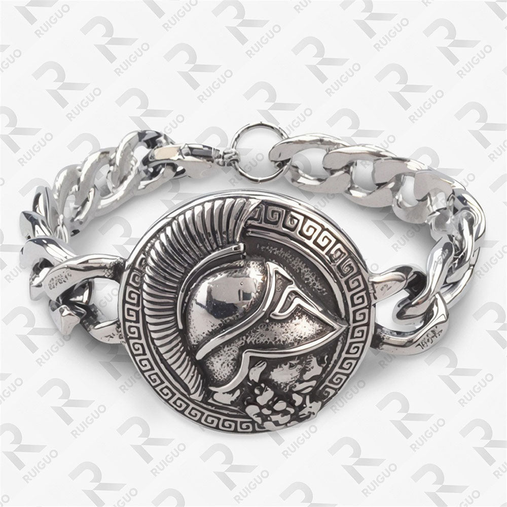 Men's Manly Cross Stainless Steel Skull Halloween Bracelet