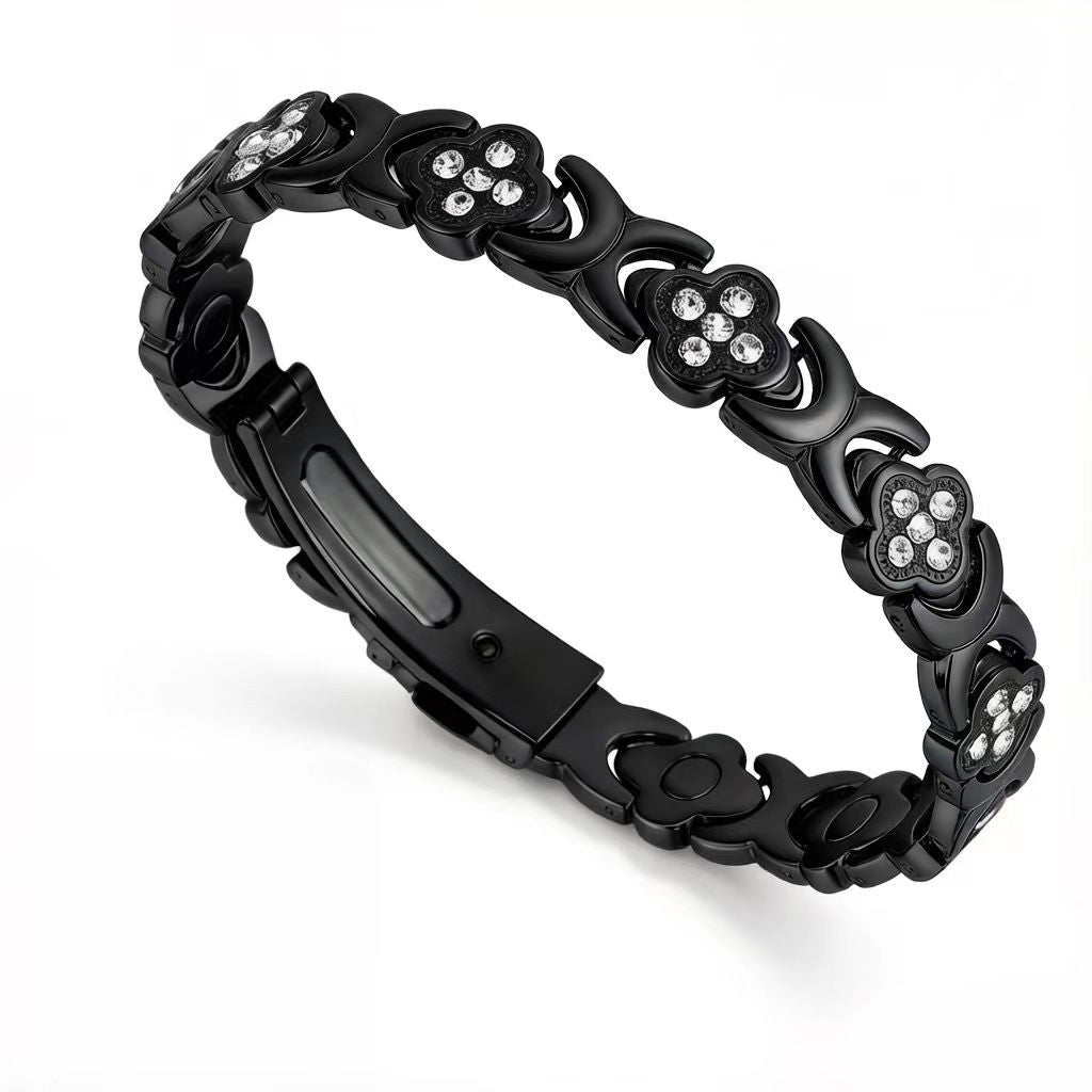 Women's Magnet Affordable Luxury Fashion Clover Alloy Diamond Single Bracelet