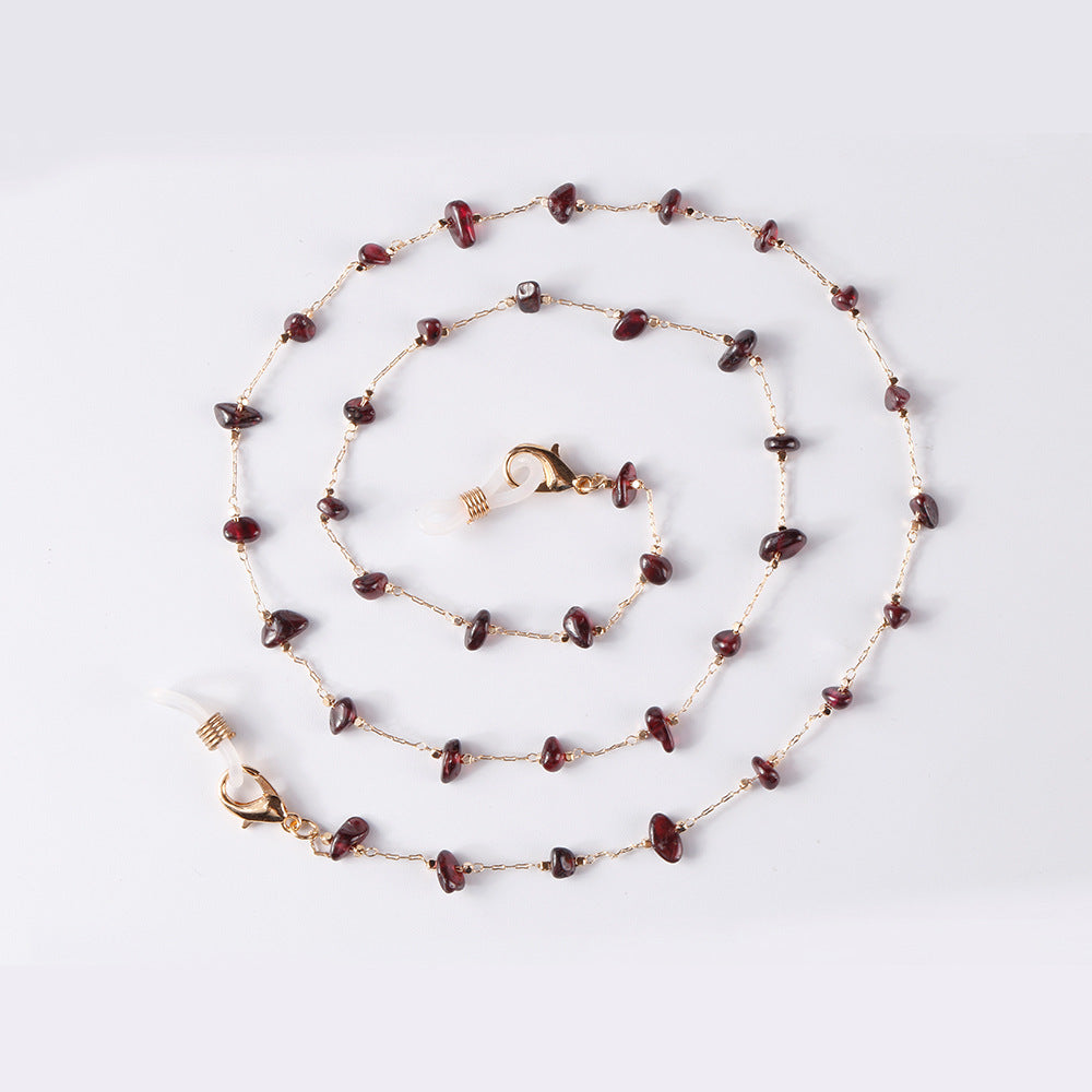 Elegant Personalized Sweet Elegance Glasses Decorations Female Stone Eyeglasses Chain Necklace