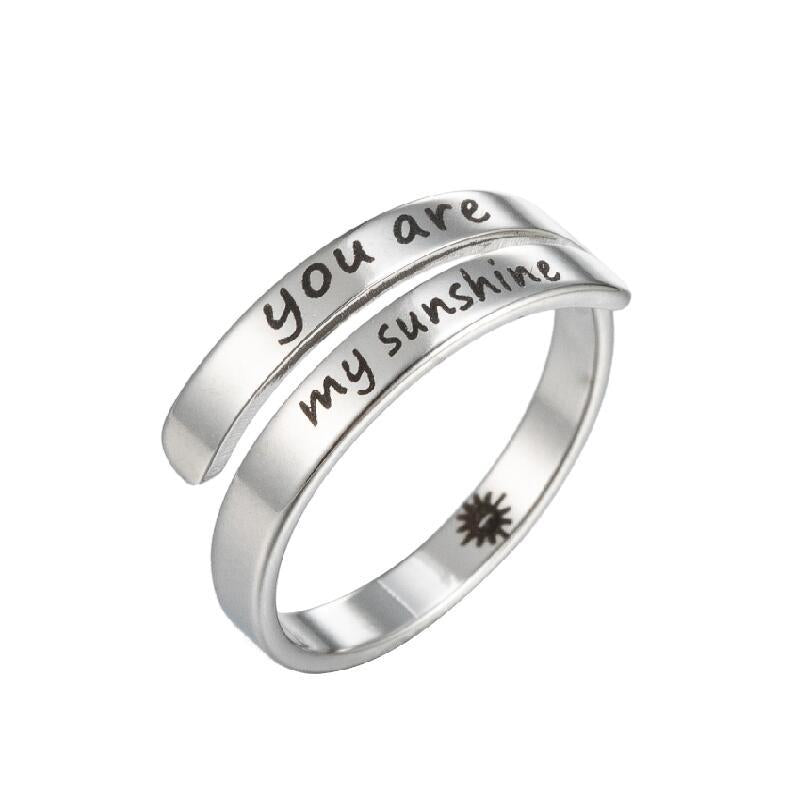 Korean Style Stainless Steel Letters Niche Retro Distressed English Double Bracelets