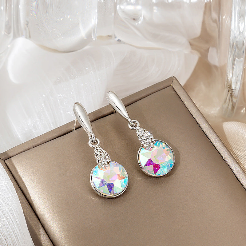 Needle Light Luxury French Pearl Retro Design Cat Eye Star Stud Earrings