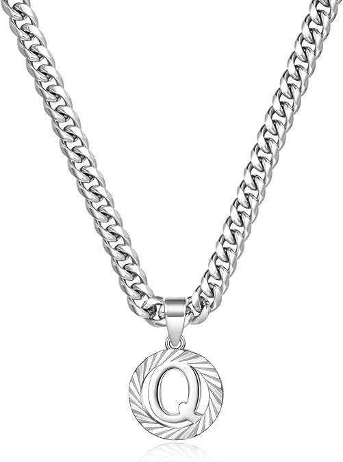 Men's Style White Gold Color Cuban Link Chain Necklaces