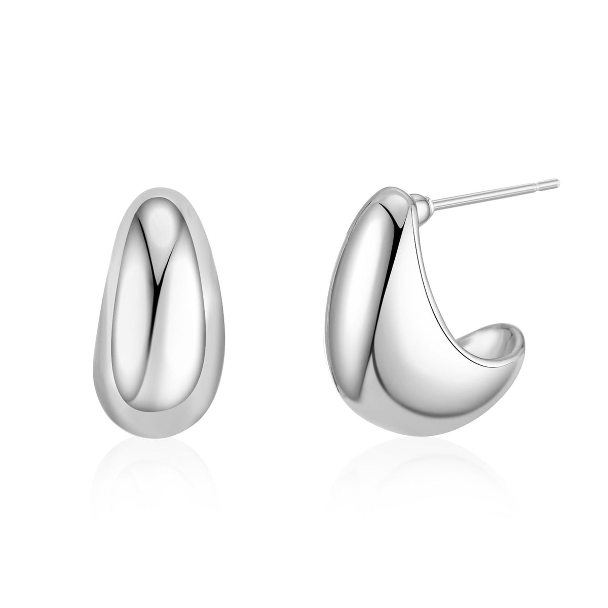 Shaped Pea Copper Gold-plated French Style Petite Earrings