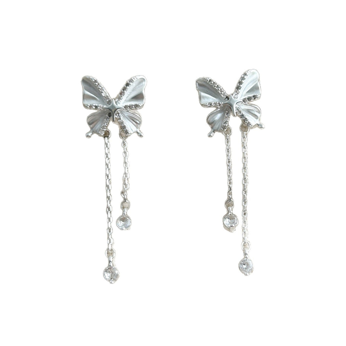 Women's Sweet Bow Long Tassel High-grade Niche Necklaces