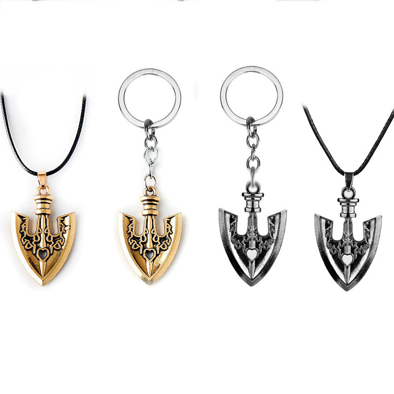 Adventure Golden Arrow Creative Small Shovel Alloy Rings