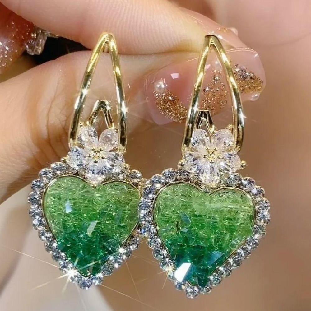 Women's Crystal Butterfly Elegant High-grade Sier Needle Light Luxury Earrings