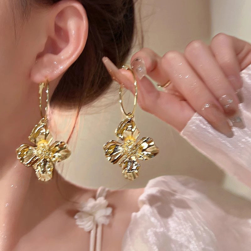 Flower Female Seaside Vacation Dopamine Fashion Temperament Earrings