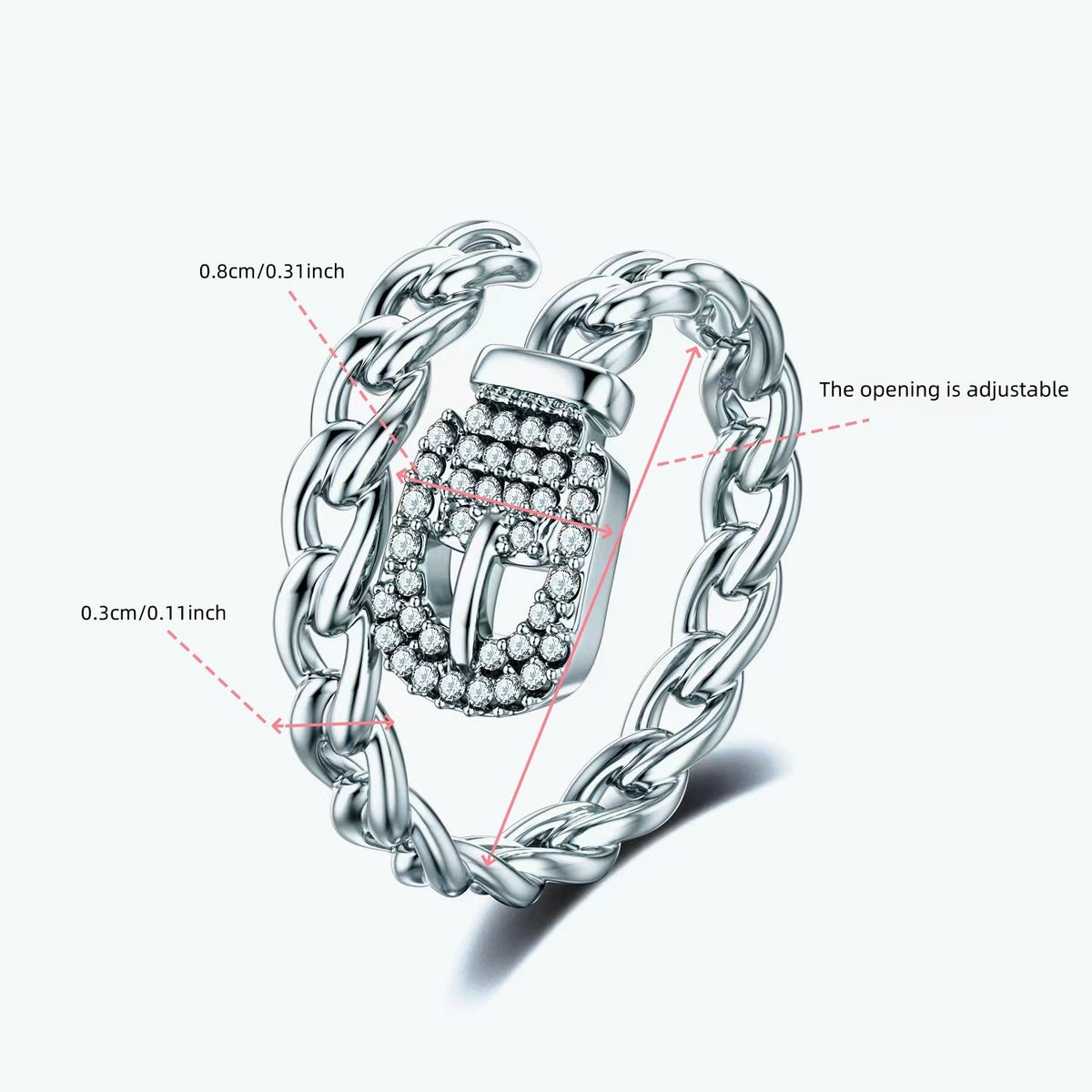 Women's Advanced Hollow Chain Open Nordic Style Rings