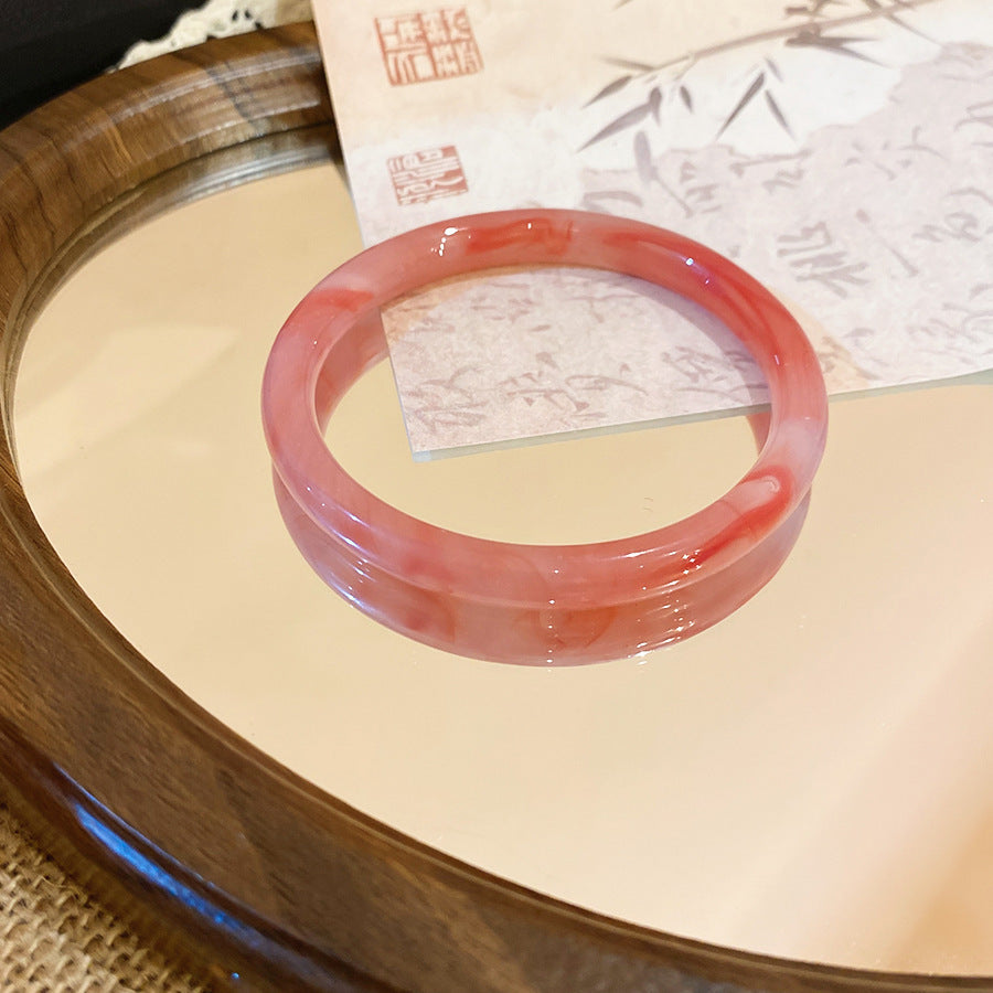 Women's Style Light Luxury Round Chalcedony Blooming Simple Exquisite Fashionable High-grade Bracelets