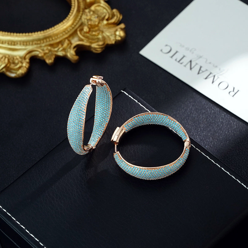 Fashion High-grade Light Luxury Full Of Earrings