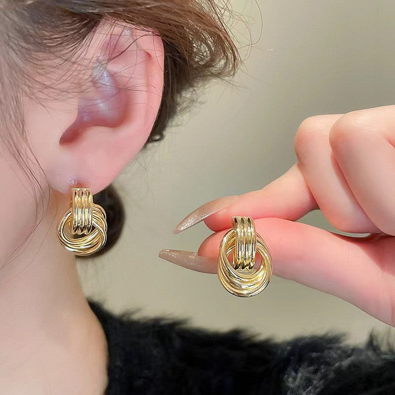 Women's Round High-grade Light Luxury Minority Design Tassel Earrings