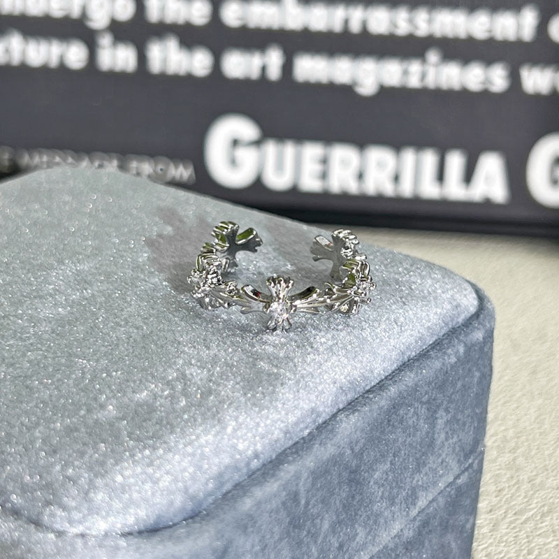 Shiny Diamond Female Cold Wind Simple Korean Style Niche Rings