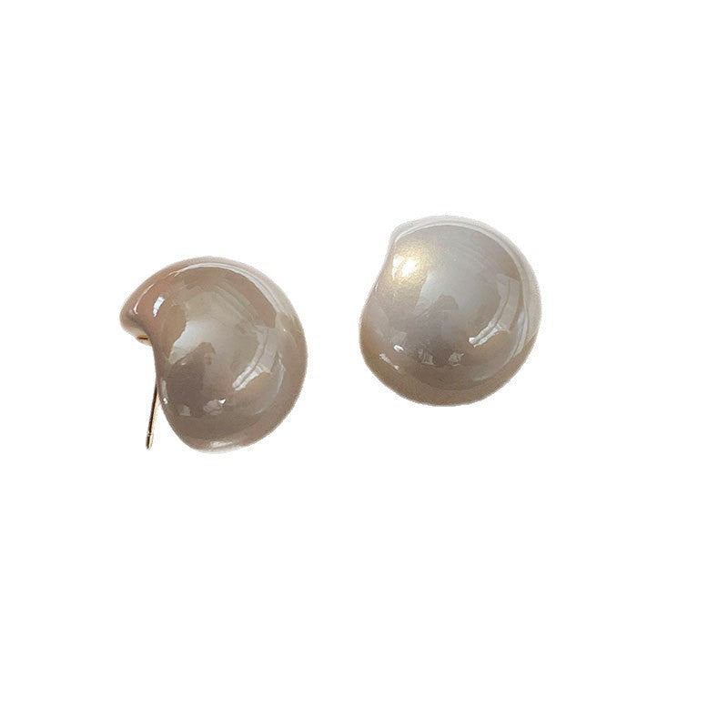 Women's French Style High Sense Semicircle Pearl Simple Temperament Commute Fashion Rings