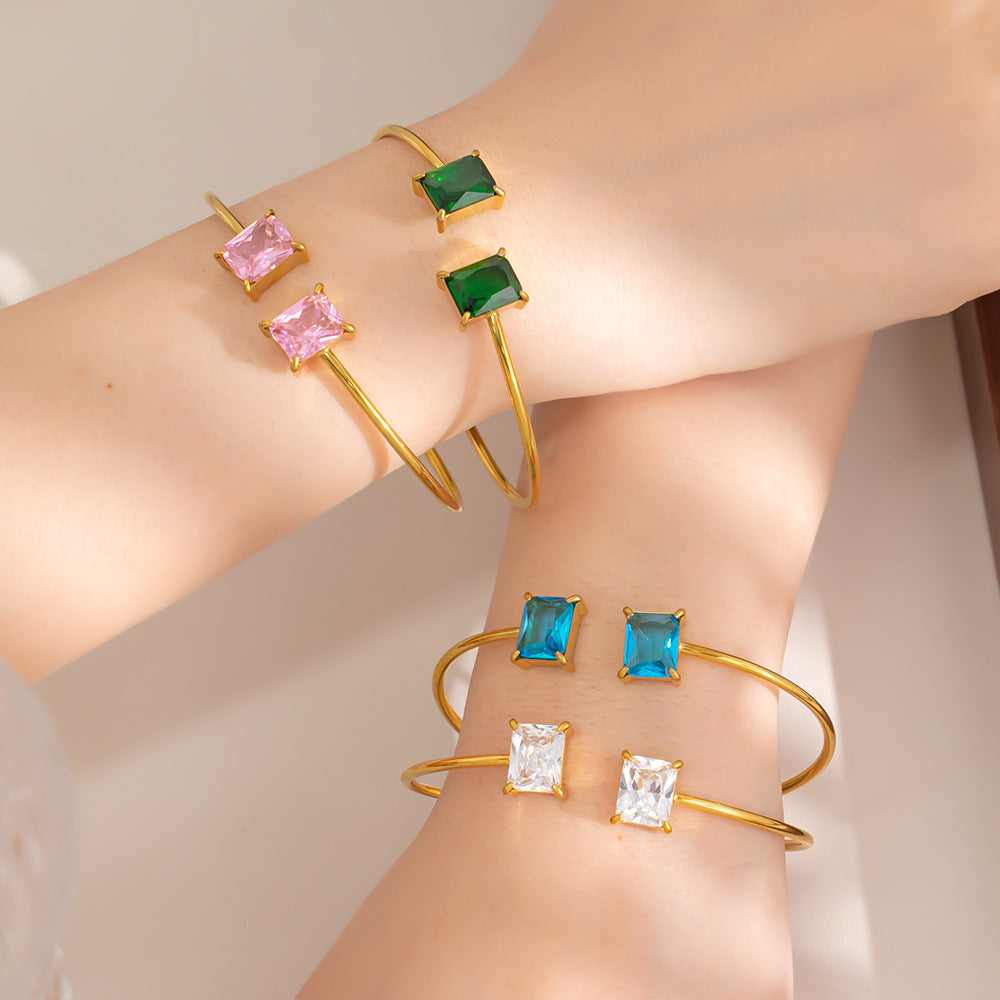 Female Fashion Design Sense Color Square Bracelets