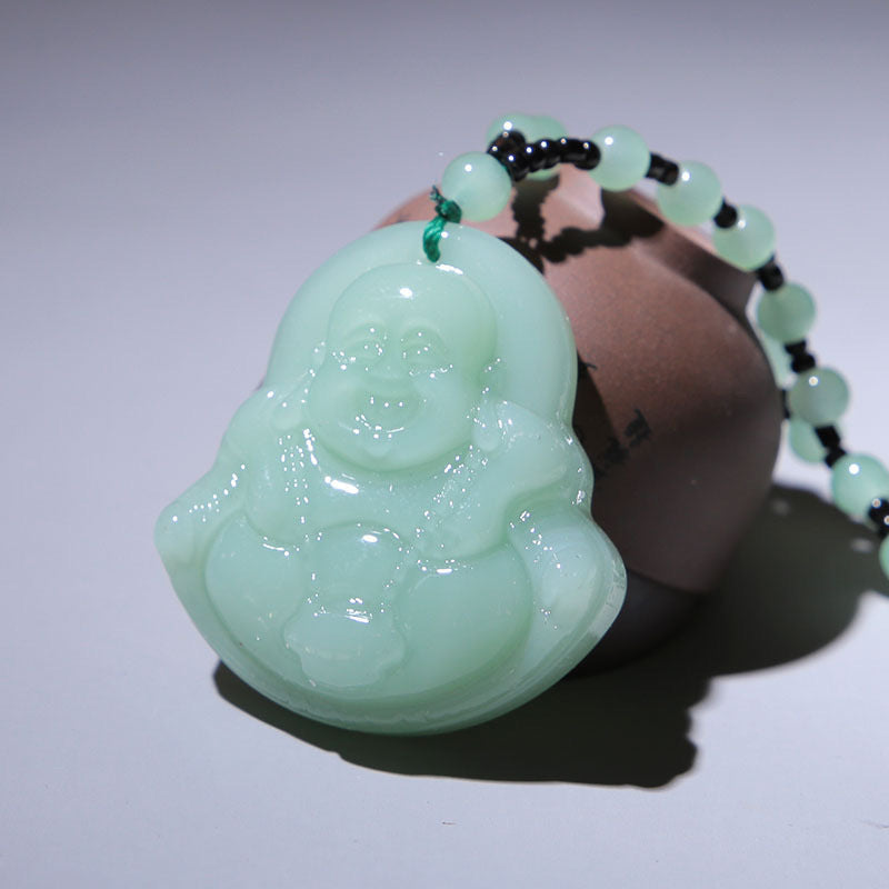 Women's & Men's Light Buckle Maitreya Buddha Couple Guan Gong Dragon Small Pendants