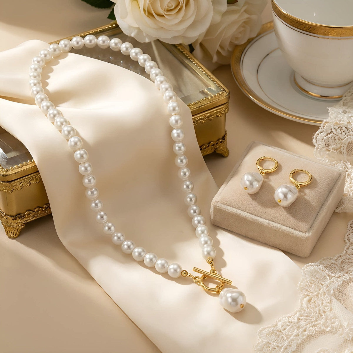 Exquisite Elegant Retro Shaped Baroque Pearl Korean Style Rings