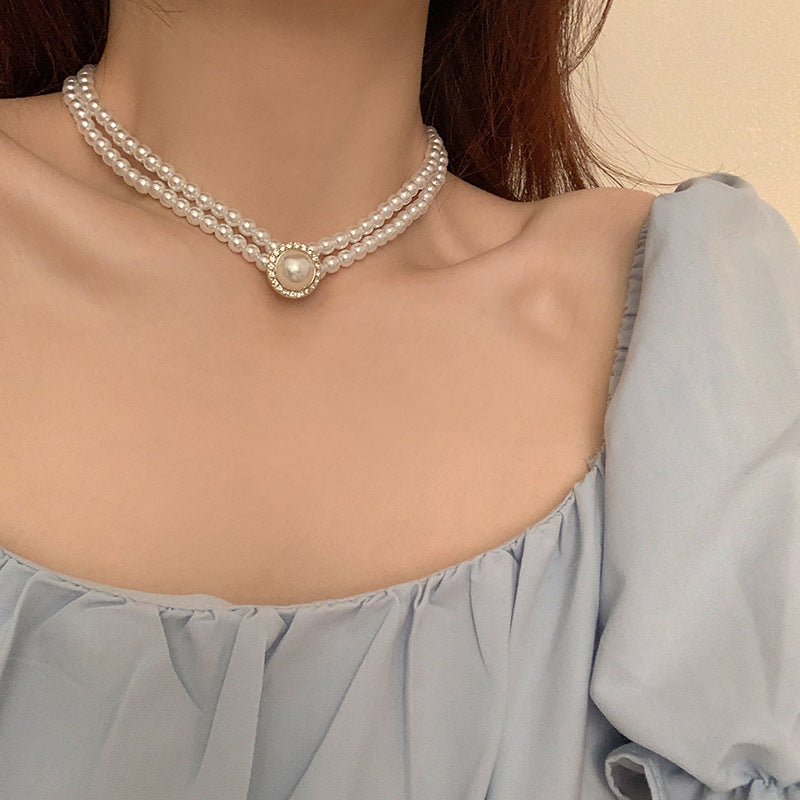 Women's Pearl Light Luxury Minority High-grade Clavicle Chain Design Necklace