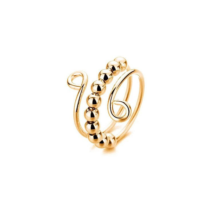Women's & Men's Sier Golden Toad Vajra Pomegranate Vintage Six Word Mantra Personality Ring