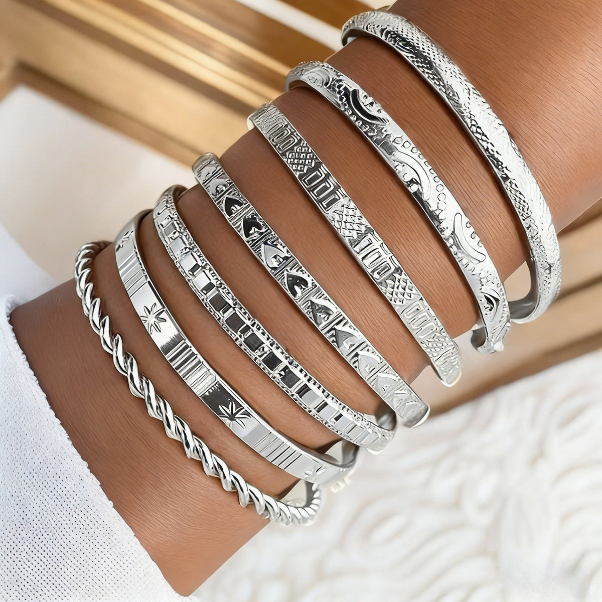 Personality Simple Chain Vintage Stylish Glossy Bracelets