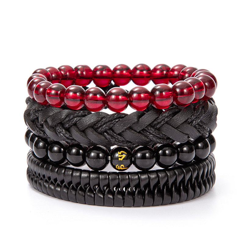 Retro Alloy Leather Fashionable Ethnic Style Wax Bracelets