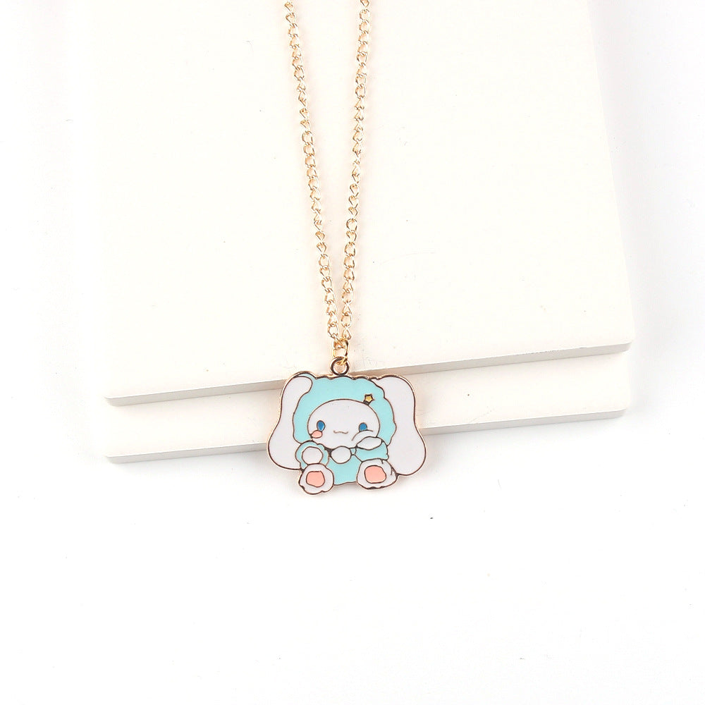 Cute Cartoon Simple Clow Oil Dripping Necklaces