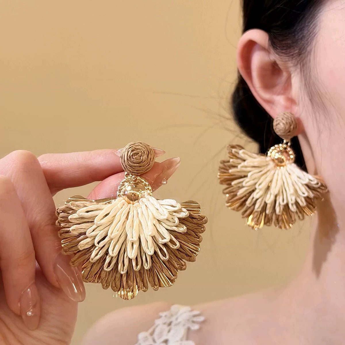 Flower Female Seaside Vacation Dopamine Fashion Temperament Earrings