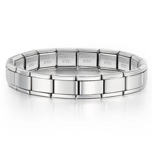 Vacuum Real Gold Plating Italian Module Square Bracelets